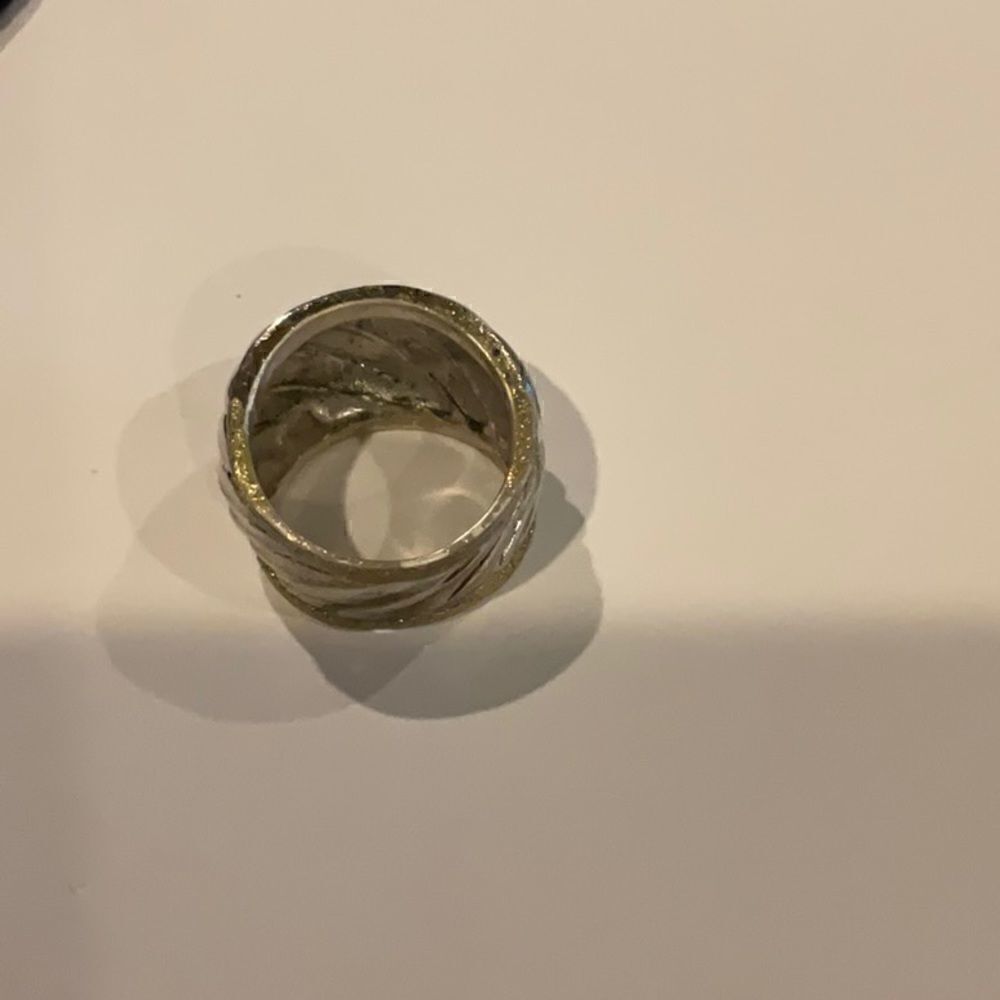 80s Silver/Gold Ring   - Picture 3 of 5